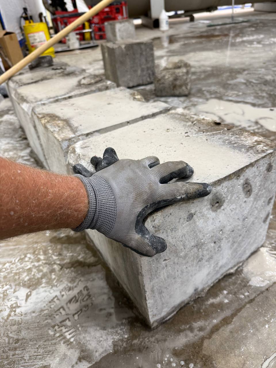 hydraulic concrete cutting grid segmentationjpeg